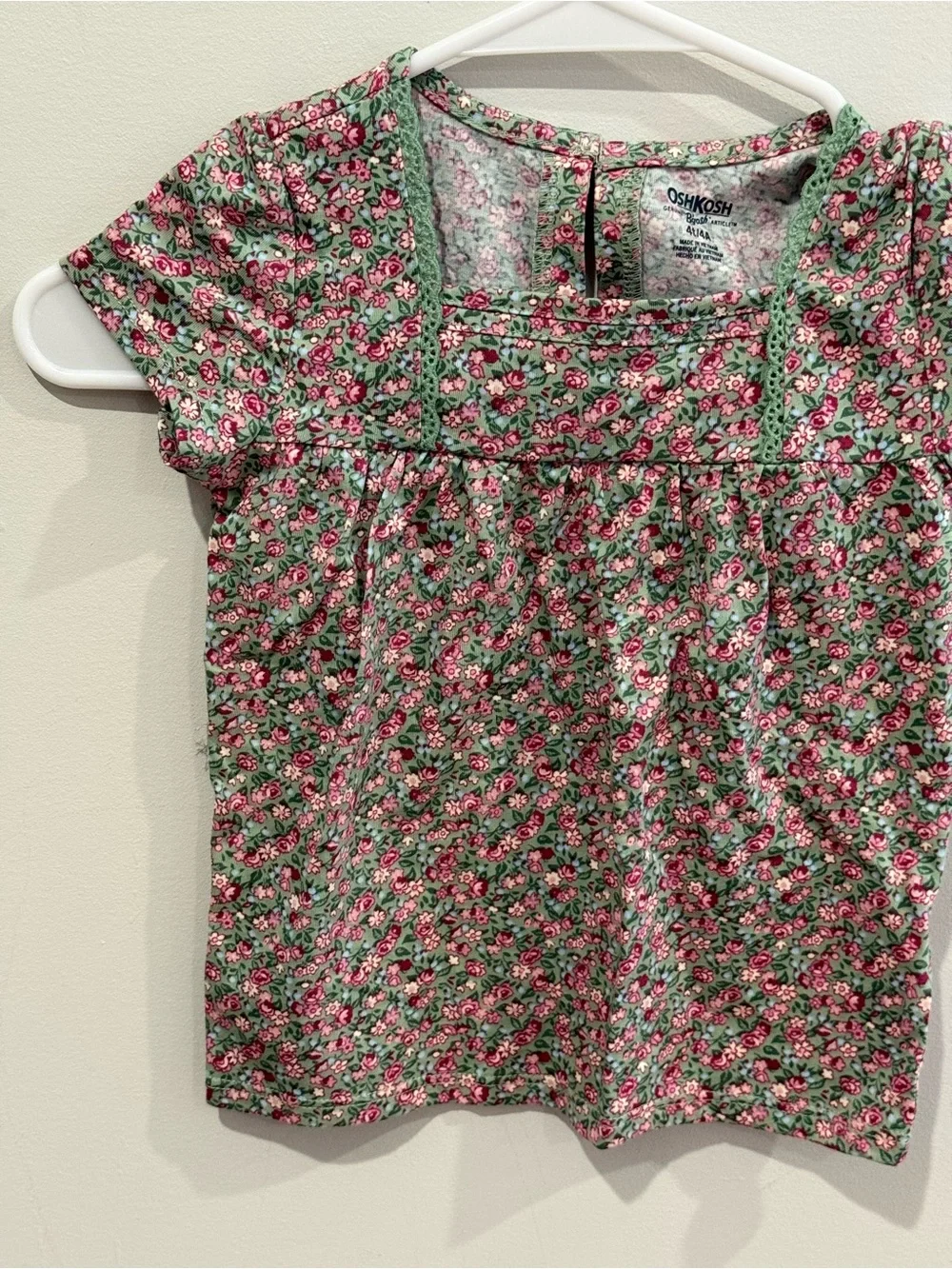 New OshKosh B'gosh Pink Floral Toddler Tee - 4T 233